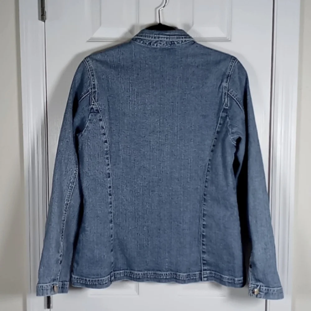 Anthropologie Isabella Bird Women's Blue Denim Jacket Size 12